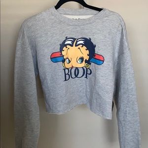 Cropped Betty Boop Sweater